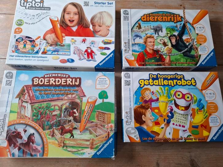 Tiptoi lichaam, getallenrobot, dierenrijk en boerderij, Hobby en Vrije tijd, Gezelschapsspellen | Bordspellen, Zo goed als nieuw