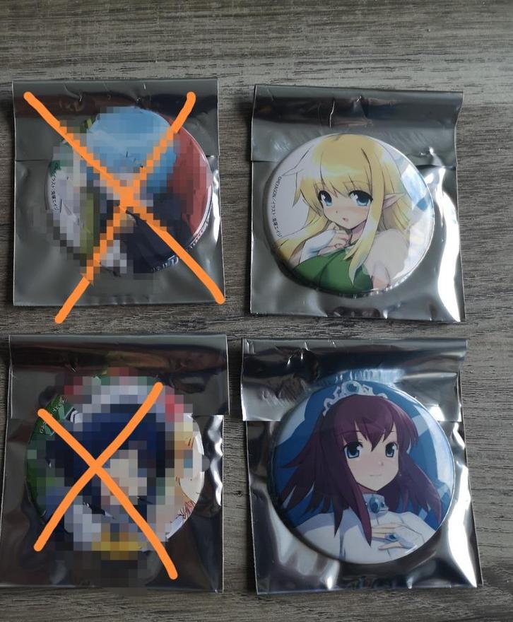 Buttons zero no tsukaima anime/manga Henrietta&Tiffania, Verzamelen, Speldjes, Pins en Buttons, Nieuw, Button, Figuurtje, Ophalen of Verzenden