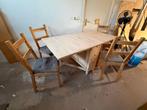 Norden ikea klaptafel inclusief 4 stoelen, Ophalen, Gebruikt, 50 tot 100 cm, 150 tot 200 cm