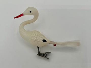 Oude kerstbal zwaan ooievaar vogel beschikbaar voor biedingen