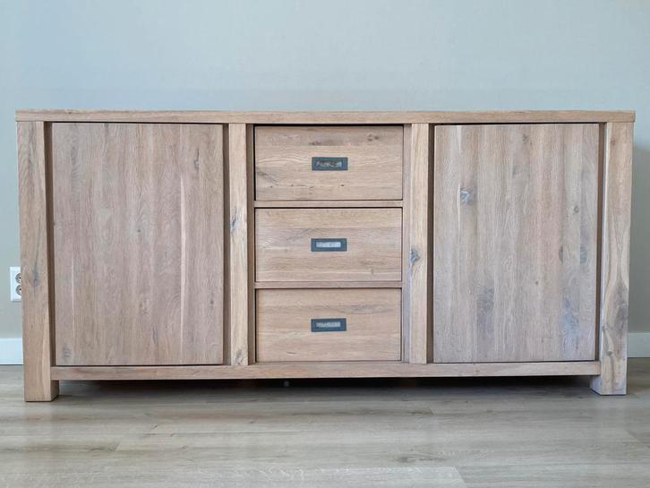 Dressoir massief blank eiken. 180x45x85 cm, Huis en Inrichting, Kasten | Dressoirs, Zo goed als nieuw, 150 tot 200 cm, 25 tot 50 cm