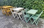 Franse Bistro Set / Bistroset / Tuinset inklapbaar / per set, Tuin en Terras, Ophalen, 4 zitplaatsen, Gebruikt, Tuinset