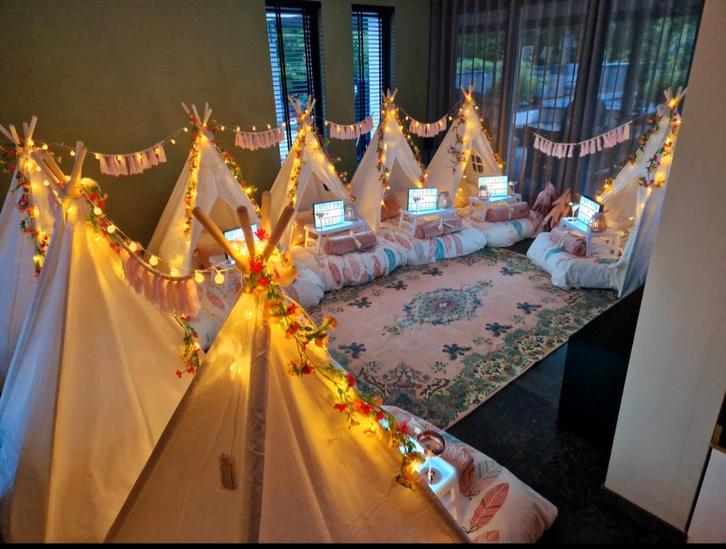 Tipi tentz Waar dromen beginnen, Hobby en Vrije tijd, Feestartikelen | Verhuur, Zo goed als nieuw, Ophalen