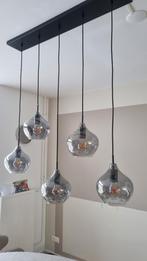 Mooie hanglamp met glazen bollen gerookt glas, Huis en Inrichting, Lampen | Hanglampen, Ophalen, Zo goed als nieuw, Glas, Minder dan 50 cm