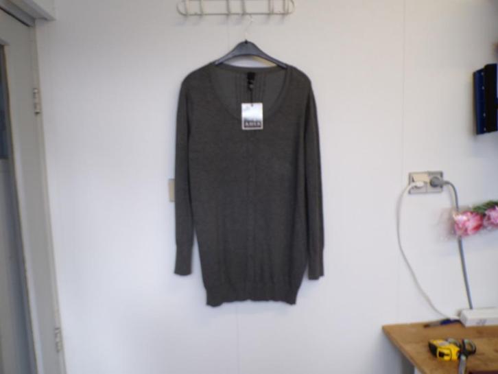 Grijs dun vestje Adia brei streep XS - 38/40 (42?) nieuw!, Kleding | Dames, Grote Maten, Nieuw, Trui of Vest, Grijs, Ophalen of Verzenden