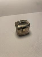 Antiek lodereindoosje zilver gemerkt, Ophalen of Verzenden, Zilver