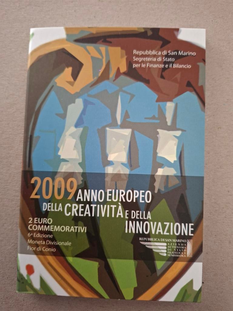 San Marino 2 euro 2009 in blister - Creativiteit & Innovatie, Ophalen of Verzenden, San Marino, 2 euro, Losse munt