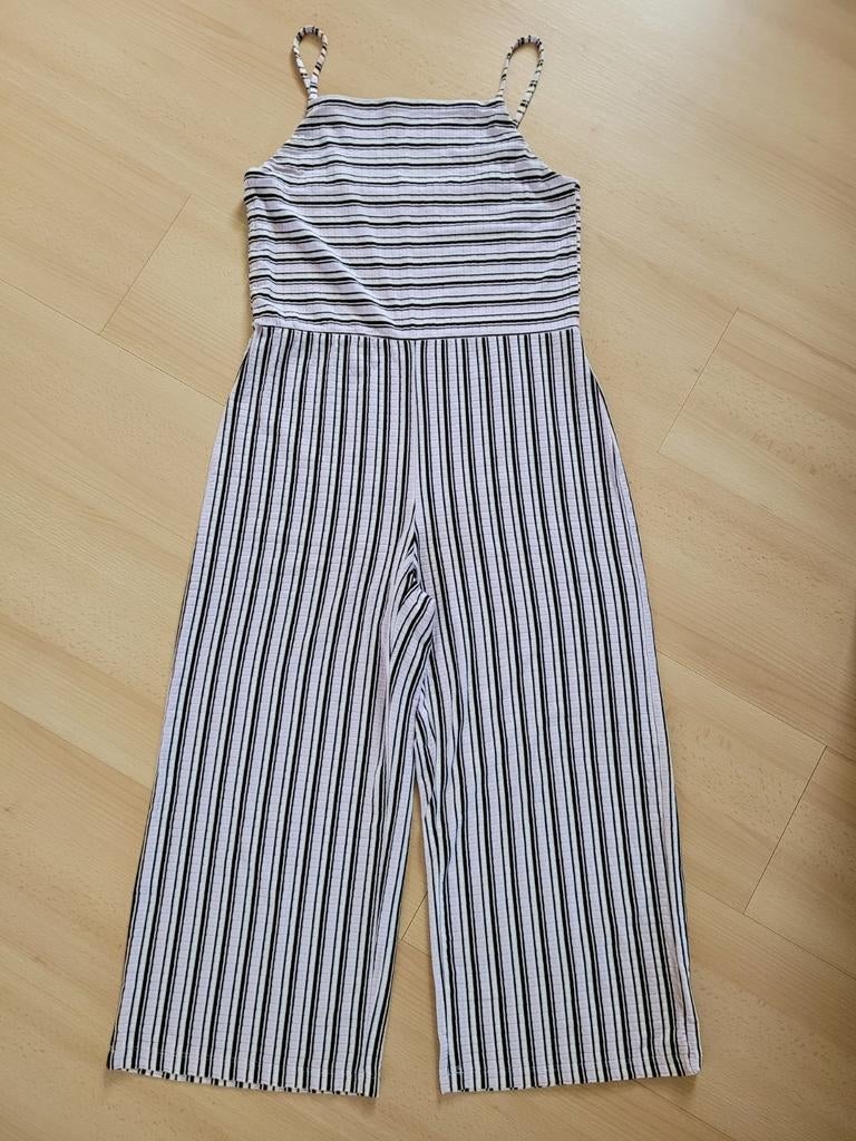 H&M jumpsuit wijde 3-kwart pijpen zwart wit lila 170, Kinderen en Baby's, Kinderkleding | Maat 170, Broek, Meisje, H&M, Ophalen of Verzenden