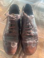 Van Lier Cognac leer schoenen sneakers maat 8 42, Kleding | Heren, Schoenen, Ophalen, Zo goed als nieuw, Bruin