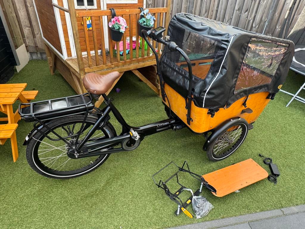 Vogue Carry 3 elektrische bakfiets, Fietsen en Brommers, Fietsen | Bakfietsen, 4 kinderen of meer, Gebruikt, Elektrisch, Ophalen