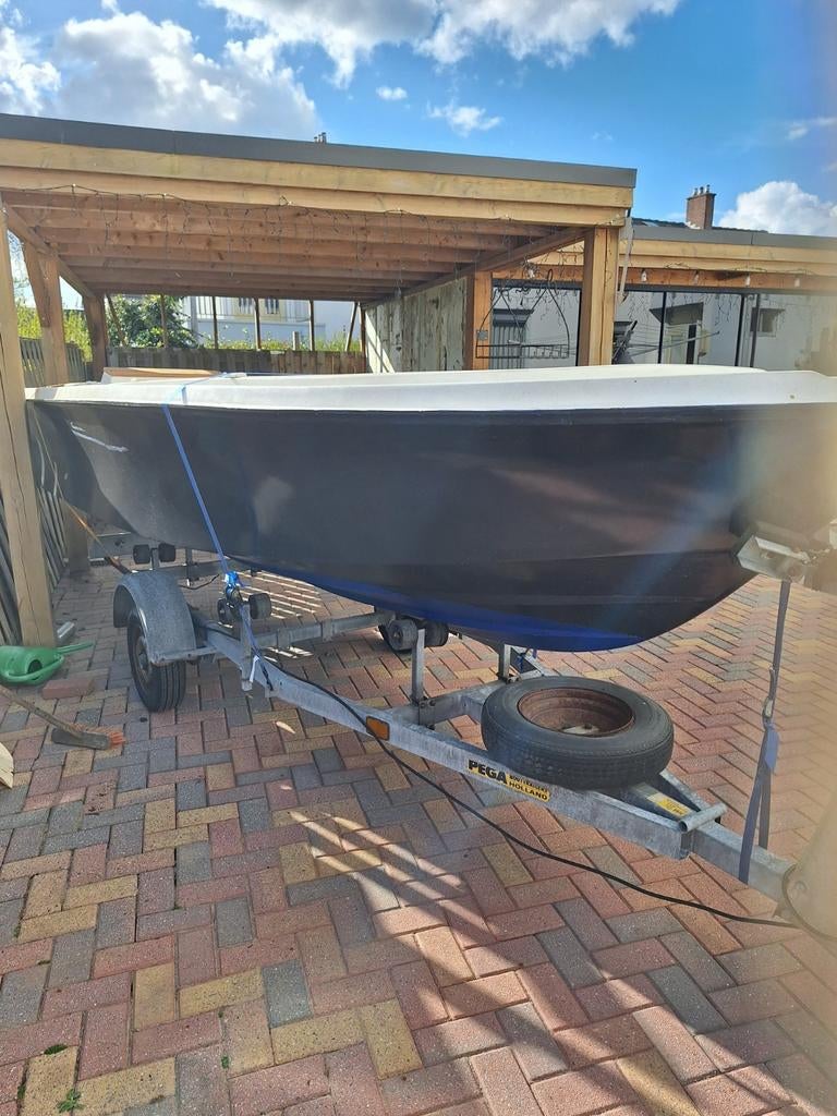 Mooie  grote ockelbo console ,visboot+trailer., Ophalen, Geen motor, Gebruikt, 3 tot 6 meter