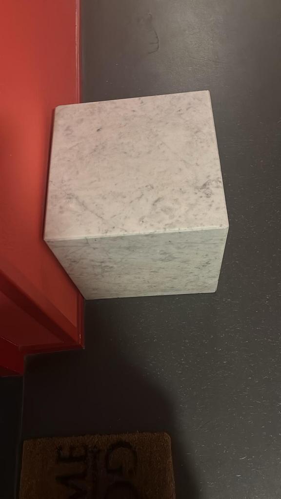 Marmeren blok: decoratief en functioneel, Gebruikt, Ophalen of Verzenden, Modern, Wit