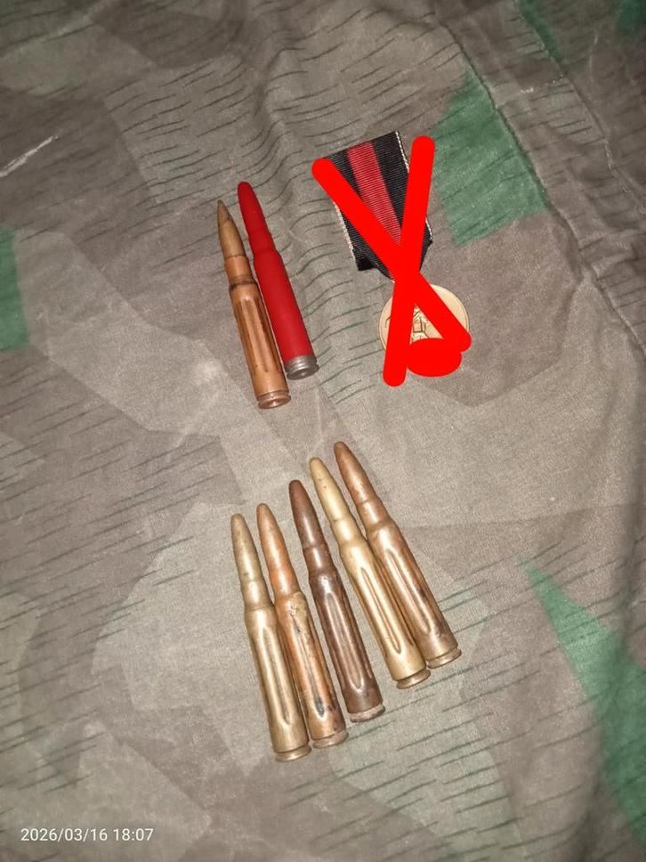 Duitse Exercitie patronen wo2, Verzamelen, Militaria | Tweede Wereldoorlog, Overige soorten, Hulzen of Bodemvondsten, Duitsland