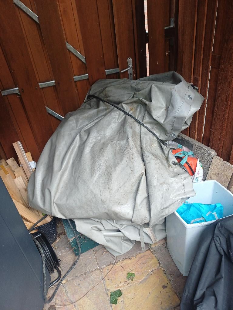 Bootzeil voor kruiser van 9 a 10 meter lang, Ophalen of Verzenden, Gebruikt, Dekbeslag, Motorboot