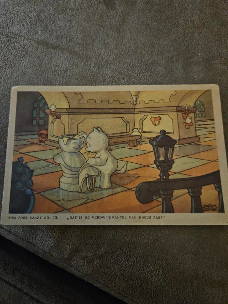 Tom Poes kaart nr. 40, "Dat is de verdwijnmantel", Verzamelen, Ansichtkaarten | Themakaarten, Ophalen of Verzenden