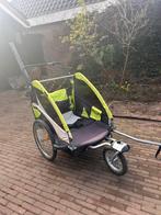 Fietskar/Wandelkar voor kind of hond - Groen/Zwart, Ophalen, Gebruikt, Opvouwbaar, Kinderkar