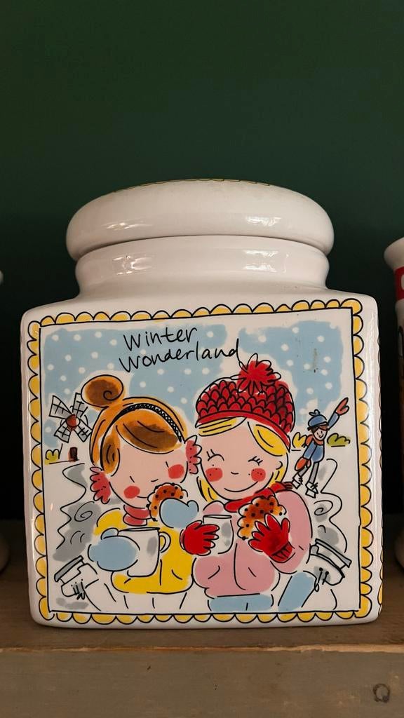 Blond Amsterdam 4 seizoenen voorraadpot, Gebruikt, Voorraadpot, Steen/keramiek, Meerkleurig