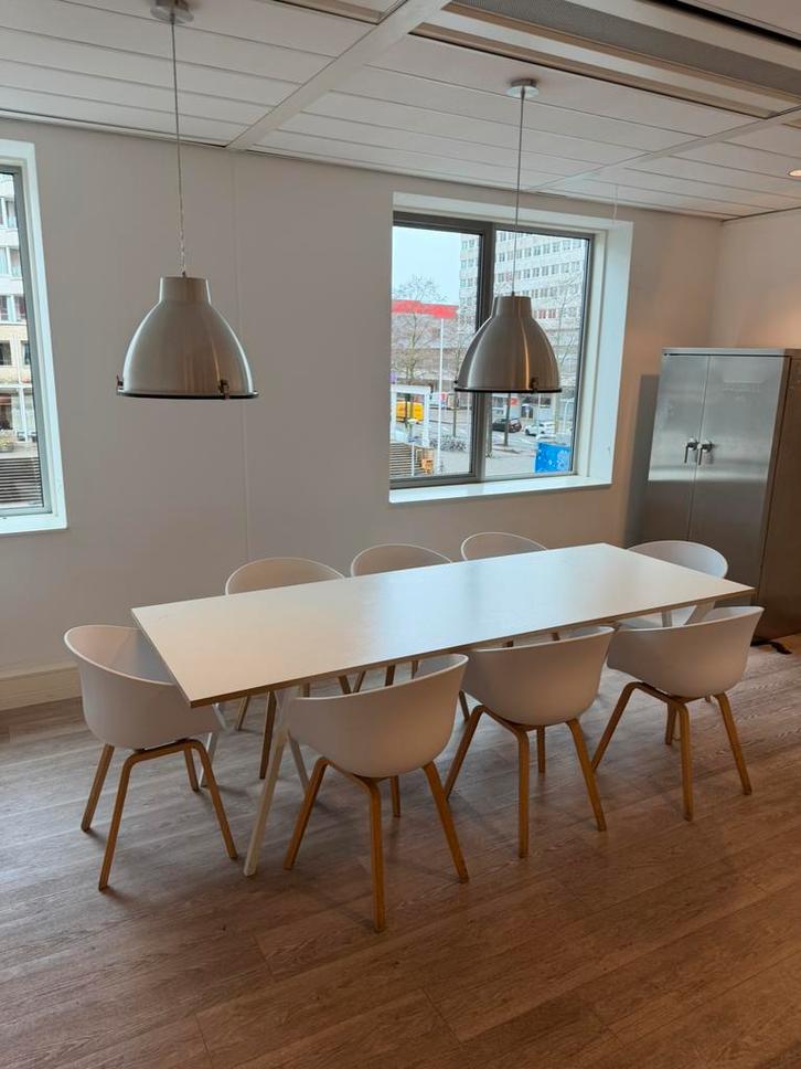 Hay design tafel incl 8 kuipstoelen, Huis en Inrichting, Tafels | Eettafels, Zo goed als nieuw, 200 cm of meer, Rechthoekig, Ophalen of Verzenden