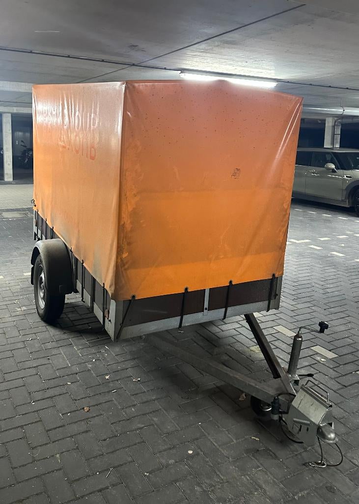 Aanhangwagen met huif 257x132x153, Ophalen, Gebruikt