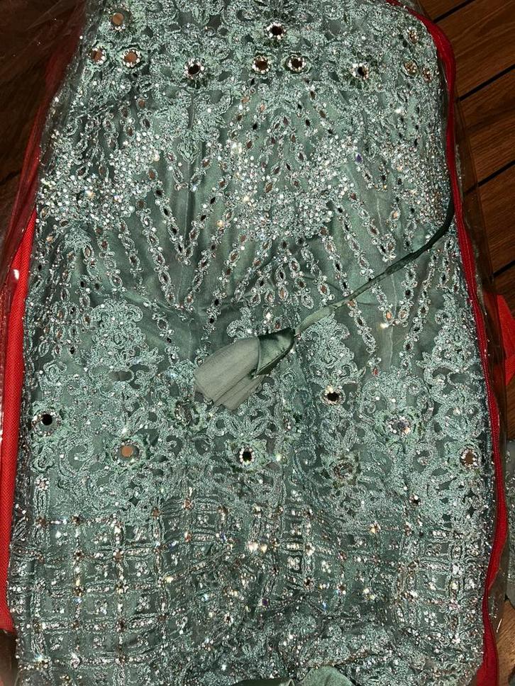 Lehenga mint groen maat M, Kleding | Dames, Gelegenheidskleding, Zo goed als nieuw, Overige typen, Maat 38/40 (M), Groen, Ophalen of Verzenden