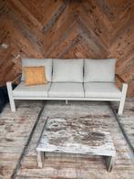 Unique Living Buiten & Binnen Kussen - Geel/Jute, Ophalen of Verzenden, Zo goed als nieuw, Geel, Rechthoekig