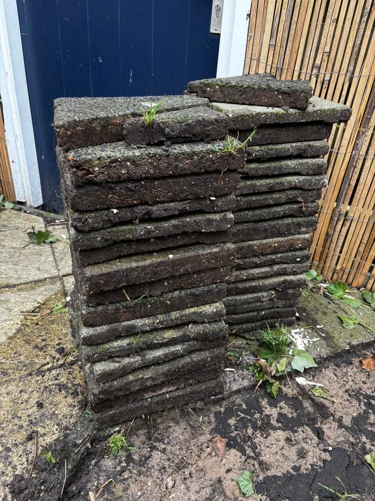 Gebruikte terrastegels, 30x30 cm, voor tuin of pad, Tuin en Terras, Tegels en Klinkers, Ophalen, Gebruikt, 5 tot 10 m², Beton
