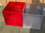 IKEA Lekman Kallax Bakken - 2 stuks (rood en transparant), Ophalen of Verzenden, Gebruikt, Rechthoekig