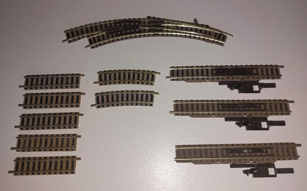 Lot Fleischmann Piccolo N profirail 13 stuks, Gelijkstroom, Fleischmann, Rails, Ophalen of Verzenden