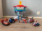 Paw Patrol uitkijktoren met voertuigen en figuren, Ophalen, Gebruikt