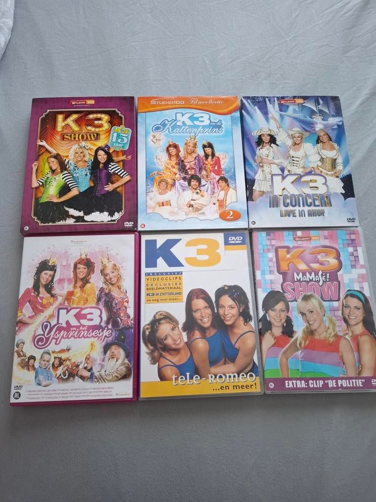 K3 DVD's: Show, Kattenprins, In Concert, Ysprinsesje, MamaSé, Cd's en Dvd's, Dvd's | Kinderen en Jeugd, Gebruikt, Film, Alle leeftijden