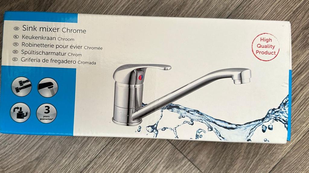 Nieuwe chromen keukenkraan - Hoge kwaliteit, Doe-het-zelf en Verbouw, Sanitair, Ophalen of Verzenden, Nieuw, Chroom, Kraan