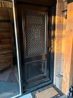 Zwarte voordeur met bewerkt paneel, Doe-het-zelf en Verbouw, Ophalen, Gebruikt, 80 tot 100 cm, Buitendeur