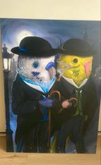 Displate met vogels, Ophalen