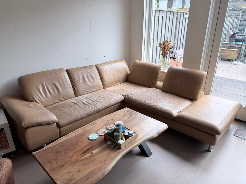 Leren hoekbank W.Schillig, Ophalen, Gebruikt, Leer