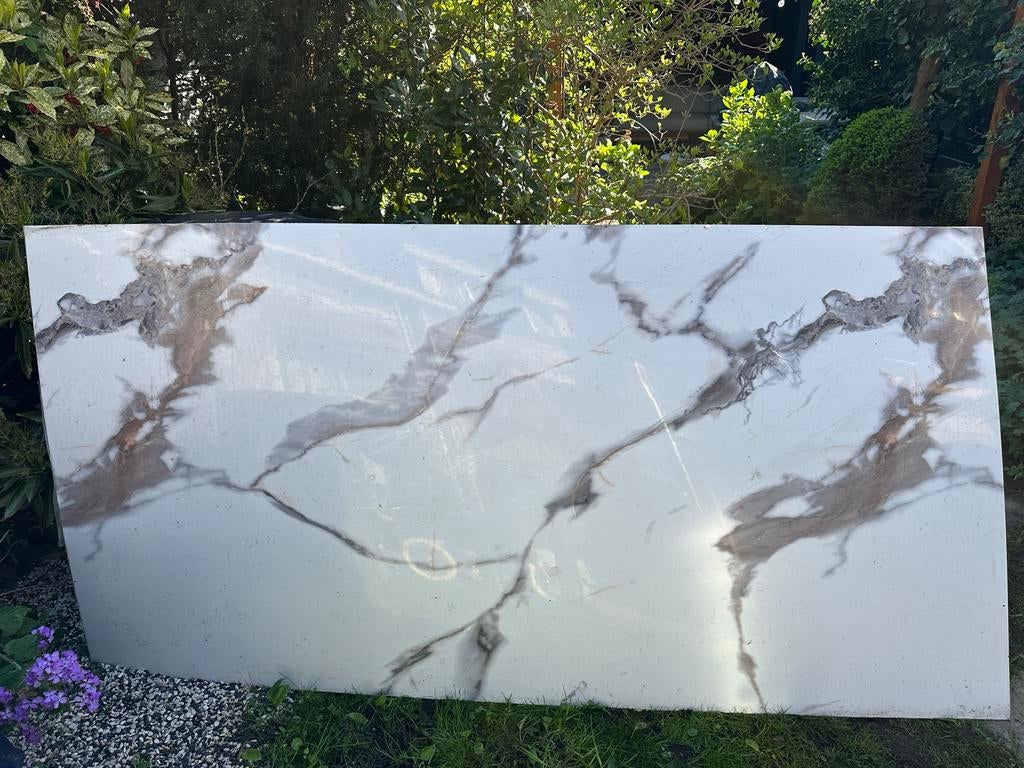 Akupanel PVC wandpaneel marmerlook - 240x120cm, Doe-het-zelf en Verbouw, Platen en Panelen, Gebruikt, Overige materialen, Minder dan 20 mm