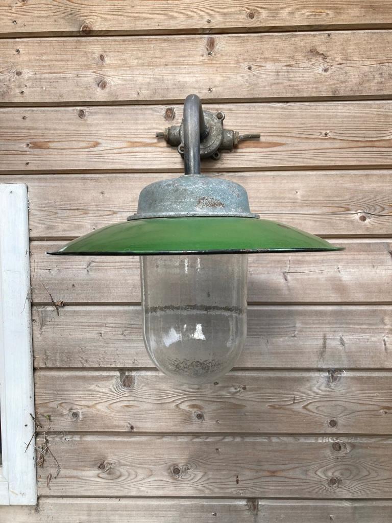 Stallamp wandlamp emaille lamp, Ophalen of Verzenden