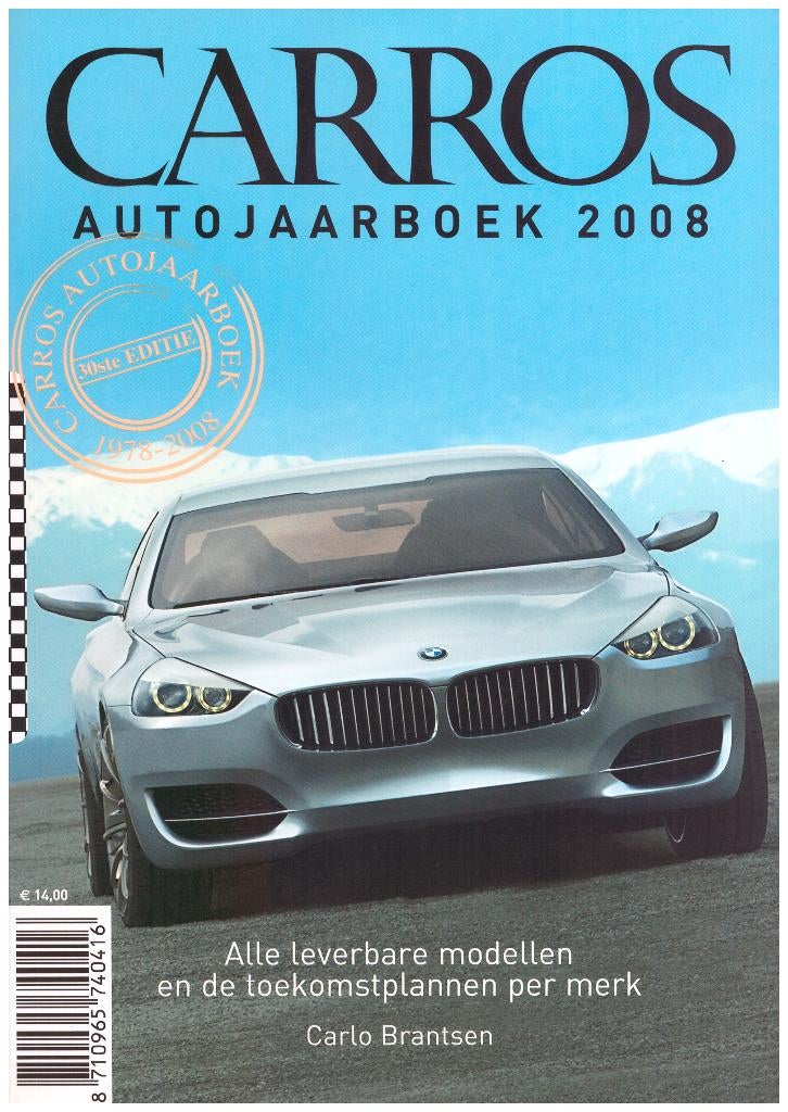 CARROS Autojaarboek 2008 (448 pagina's), Boeken, Carlo Brantsen, Ophalen of Verzenden, Zo goed als nieuw, Overige merken