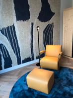 Leolux Scylla met Hocker, Huis en Inrichting, Ophalen of Verzenden, 75 tot 100 cm, Leer