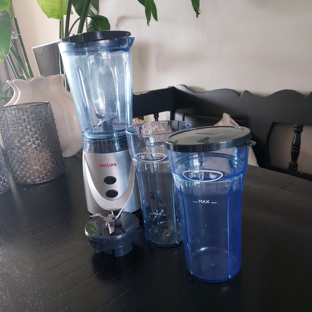 Philips blender met extra bekers, Witgoed en Apparatuur, Blenders, Gebruikt, Ophalen of Verzenden