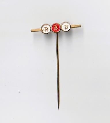 mooie volmetaal speld van RBB dakpannenhandel Montfoort, Ophalen of Verzenden, Overige onderwerpen, Speldje of Pin