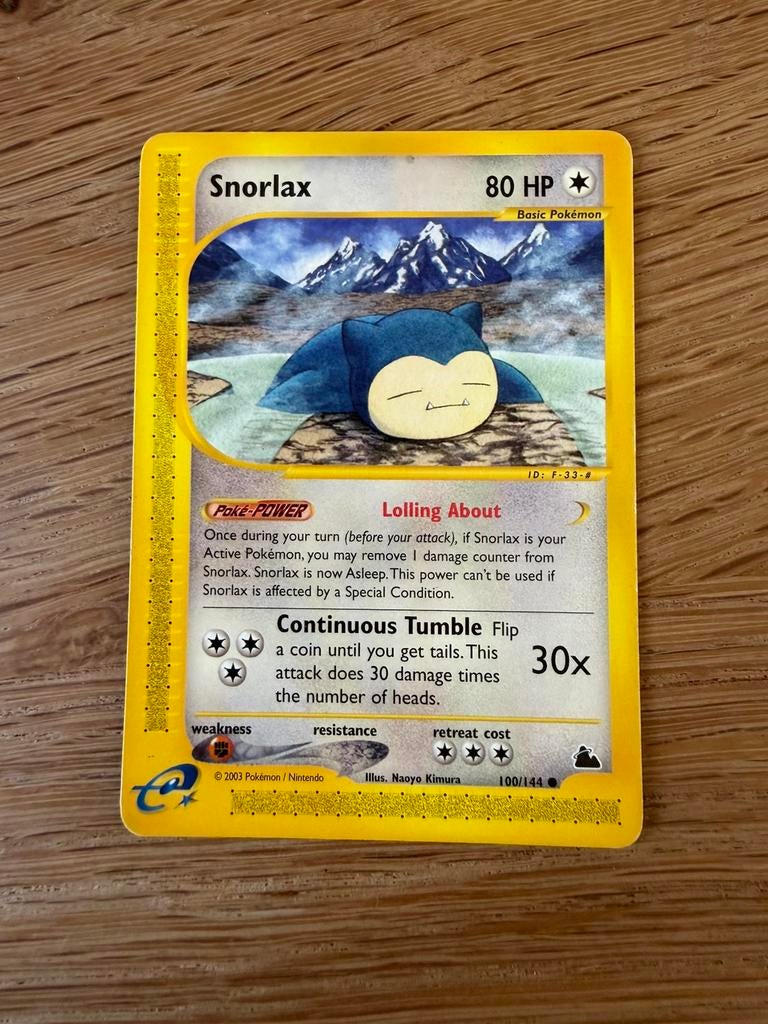 Snorlax 100/144, Hobby en Vrije tijd, Verzamelkaartspellen | Pokémon, Ophalen of Verzenden, Zo goed als nieuw