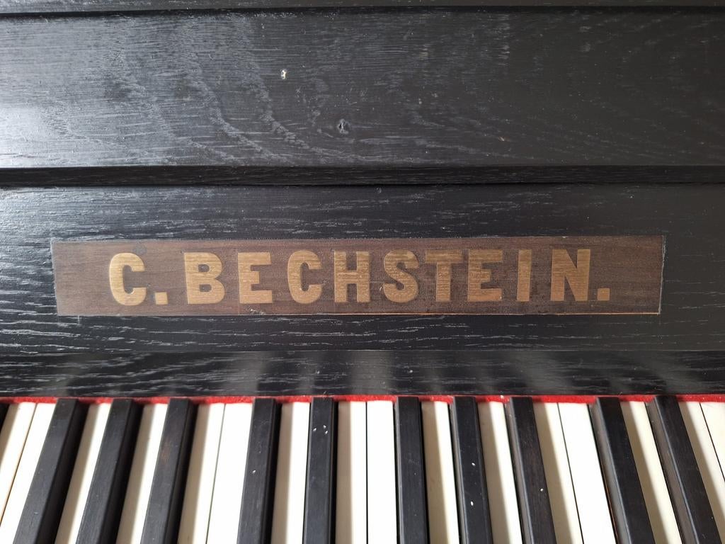Antieke Bechstein Piano - Bouwjaar 1865, Muziek en Instrumenten, Piano's, Ophalen, Gebruikt, Zwart, Piano