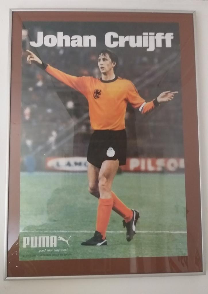 Poster Johan Cruijff reclame Puma jaren 70, Ophalen, Ajax, Poster, Plaatje of Sticker