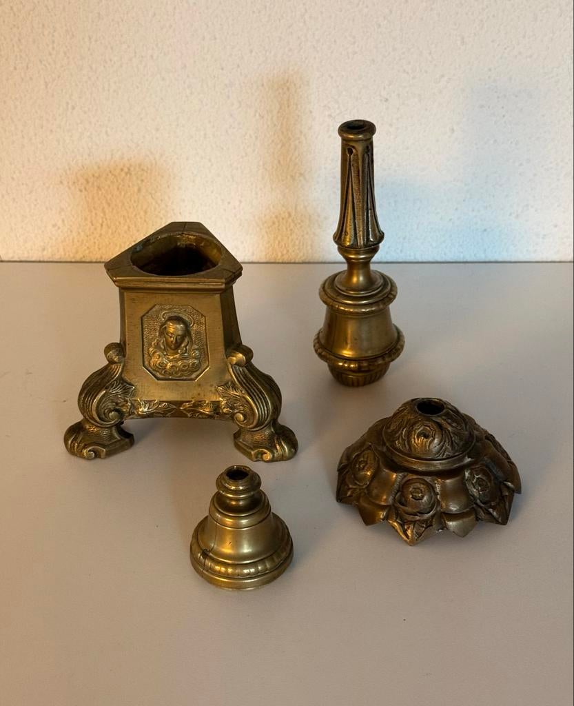 Oude koperen of bronzen onderdelen, Antiek en Kunst, Ophalen of Verzenden, Koper