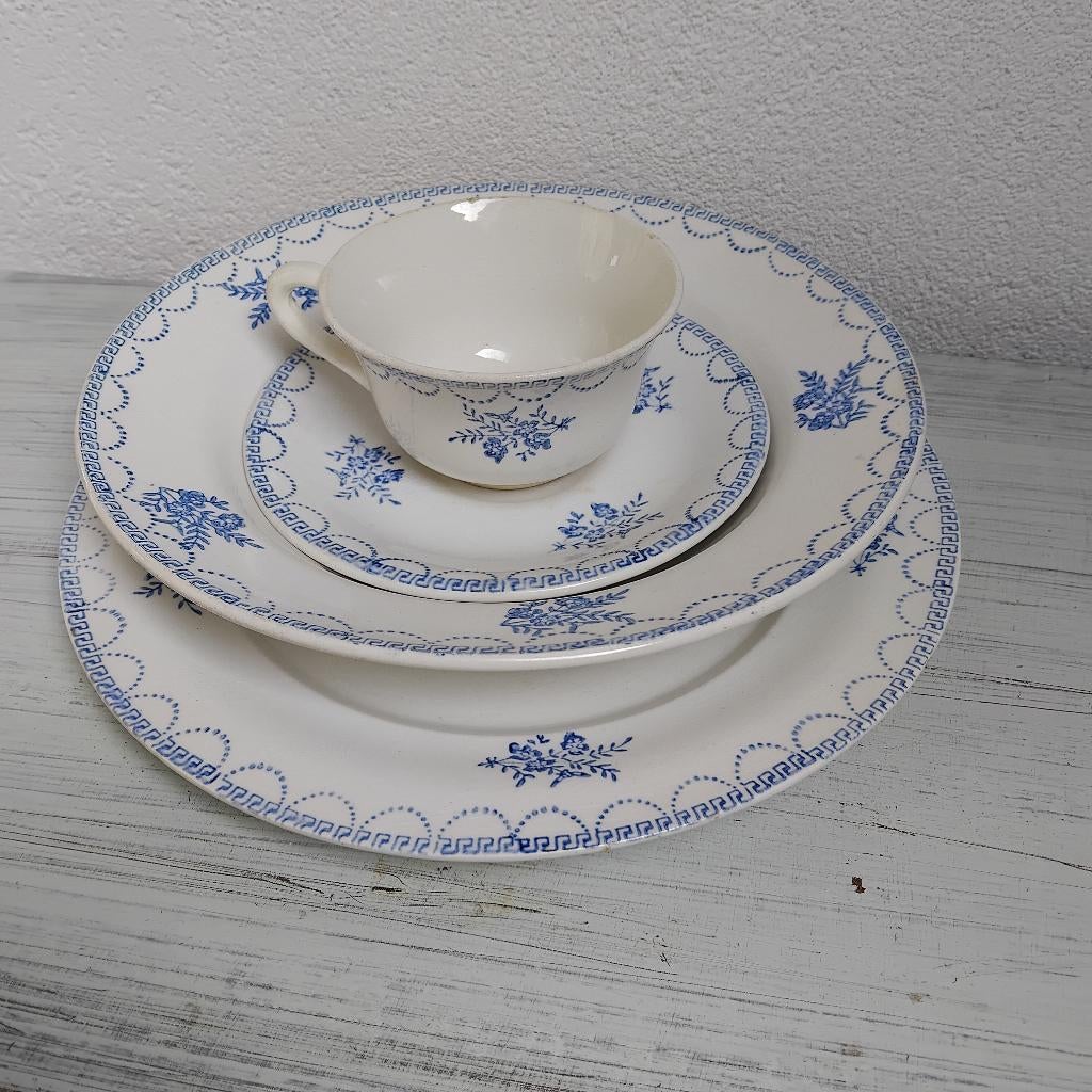 Setje; Kop en schotel, diep+dinerbord ceranord st. Amand 427, Antiek en Kunst, Ophalen of Verzenden