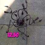 Decoratieve plafondlamp met bladeren, Ophalen, Gebruikt, Metaal, Decoratief