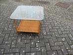 Vintage salontafel riet/ rotan ontwerp Dirk van Sliedregt ?, Ophalen, Gebruikt
