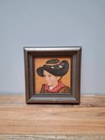 Antiek Frans Portret Schilderijtje, Ophalen of Verzenden