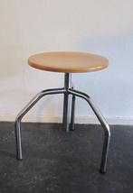 Vintage verstelbare Kruk 3-pootkruk Oostwoud Franeker, Ophalen of Verzenden, Zo goed als nieuw, Hout