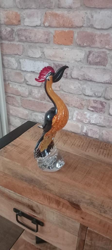 Murano Glas:Grote 32cm Kraanvogel Beeld♥️SALE VERKOOP♥️, Ophalen of Verzenden, Nieuw, Dier
